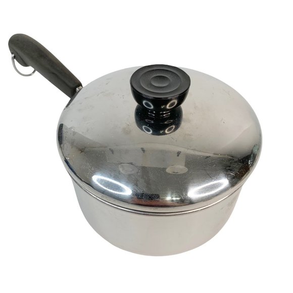 Revere Ware 1.5 Quart Sauce Pan With Lid Vintage Copper Clad Bottom Rome NY - Picture 5 of 11